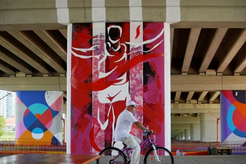 Арт-пространство под мостом в Нур-Султане