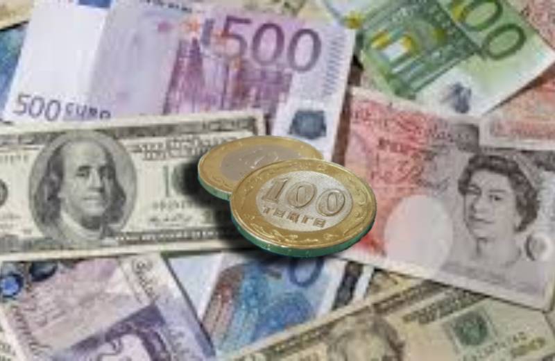 Средневзвешенный курс тенге на KASE понизился на 0,38%, до 449,95/$1