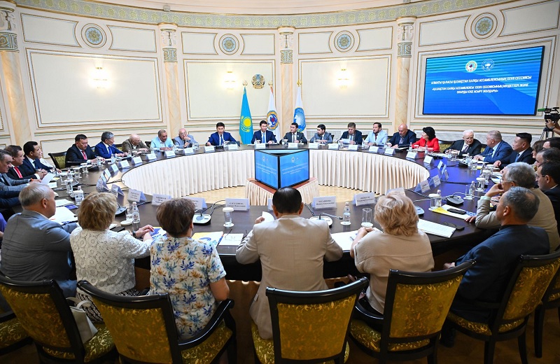 Дархан Сатыбалды выступает на сессии Ассамблеи народа Казахстана в Алматы