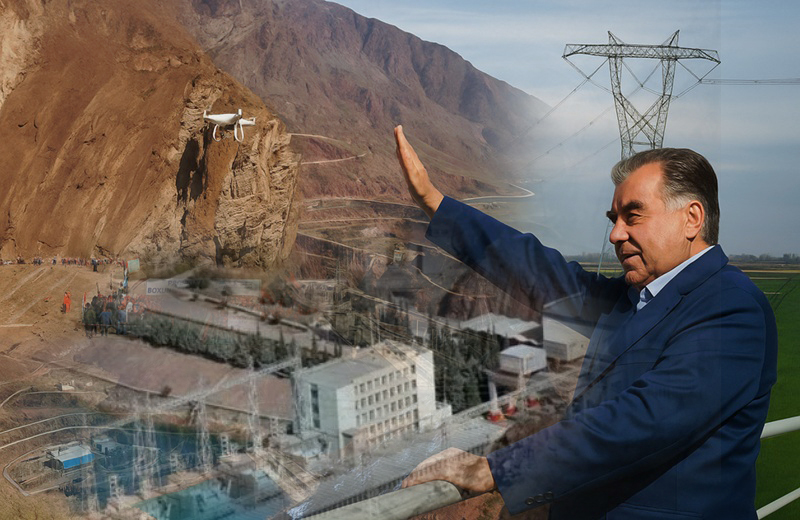 Рогунская ГЭС и таджикско-узбекские отношения Президент Таджикистана приветствует рабочих на строительстве Рогунской ГЭС