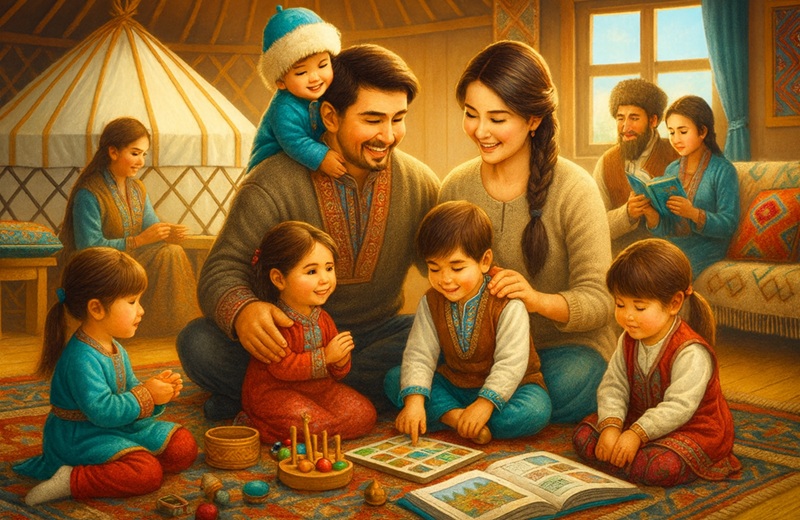 Қазақстандағы отбасы саясаты: отбасы құндылықтары мен гендерлік теңдікті нығайту Қазақстандағы отбасы саясаты — жай ғана әлеуметтік бастама емес, ұлттың тұрақты дамуының негізі.